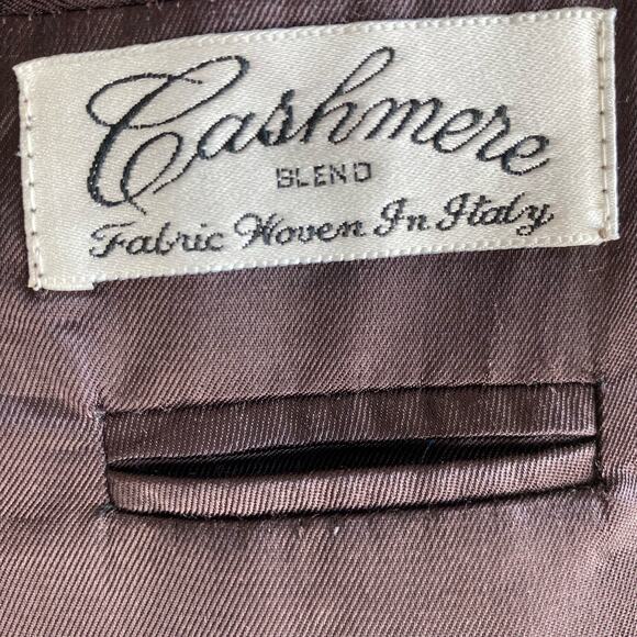 Gianfranco Ruffini Italy Cashmere Blend Sport Coat Blazer Men 46R Brown Plaid - Picture 7 of 9